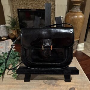 Vtg Jay Herbert Purse Bag Crossbody Shoulder Black